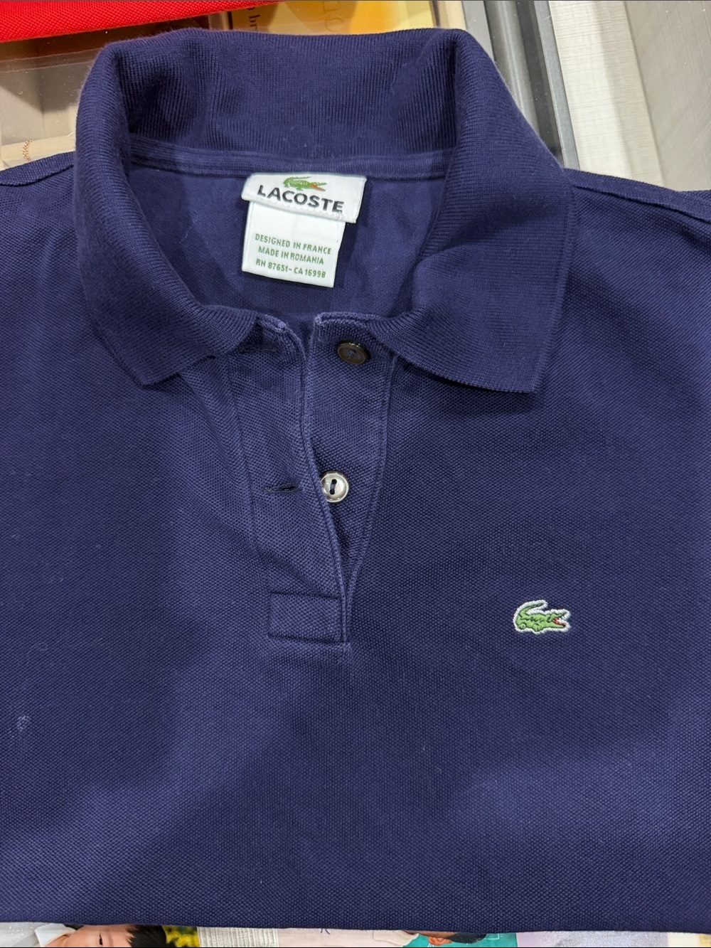 Lacoste Navy Polo short sleeve
